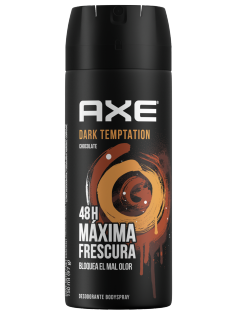 Desodorante Axe en aerosol Dark Temptation de 150 ml con tecnología doble acción para caballero