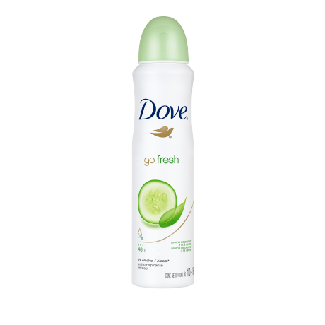 Dove Desodorante en Aerosol Go Fresh Pepino Y Té Verde 100g