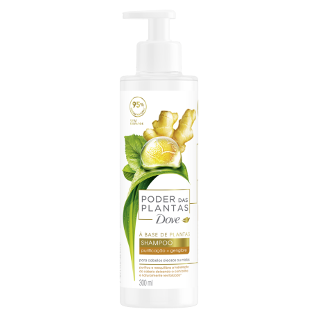 Shampoo Dove Poder das Plantas Purificação + Gengibre 300ml