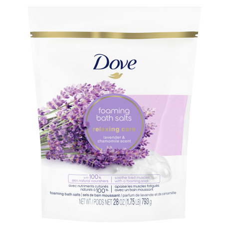 Relaxing Care Lavender and Chamomile Scent Bath Salts Front