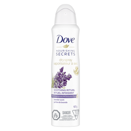 Antisudorifique en vaporisateur à sec Dove Nourishing Secrets Parfum de lavande 107 g