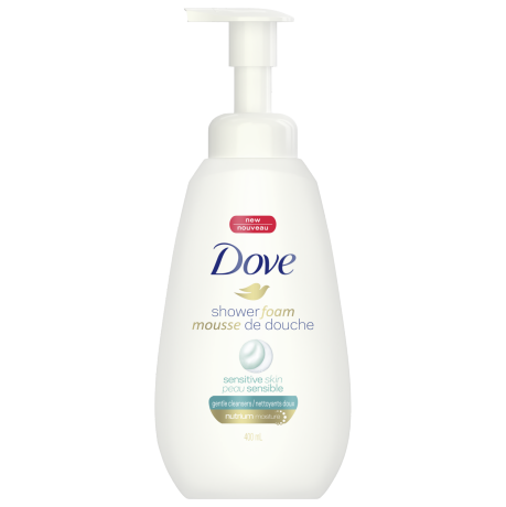 Soin nettoyant moussant pour le corps Mousse de douche Dove Peau sensible 400 ml