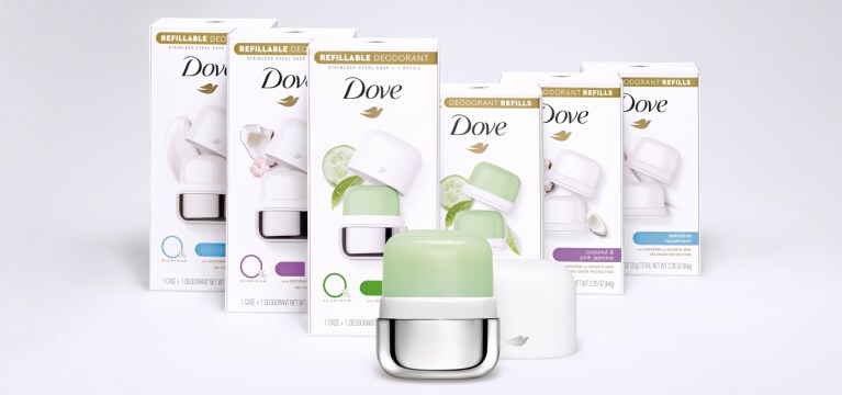 Dove Introducing our first refillable, reusable deodorant