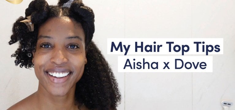 Video of Dove Partner, Aisha Johnson answering your curly hair question and sharing tips from her own haircare  routine to help create the best regime for your curls.