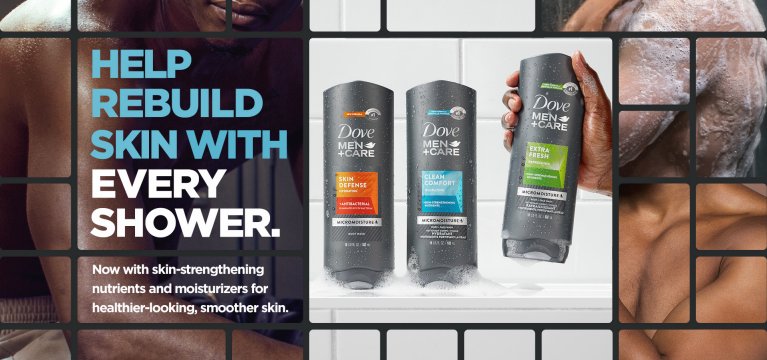 Help rebuild skin with every shower