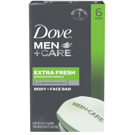 Dove Men+Care Extra Fresh Body & Face Bar 6pk