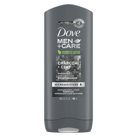 Dove Men+Care gel de baño Charcoal + Clay 13.5oz