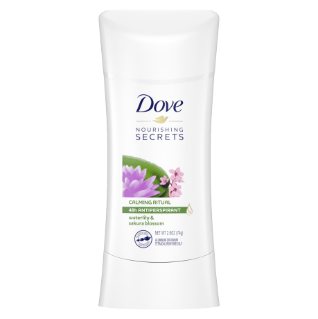 Dove Nourishing Secrets Antiperspirant Deodorant Stick Calming Ritual Waterlily and Sakura Blossom