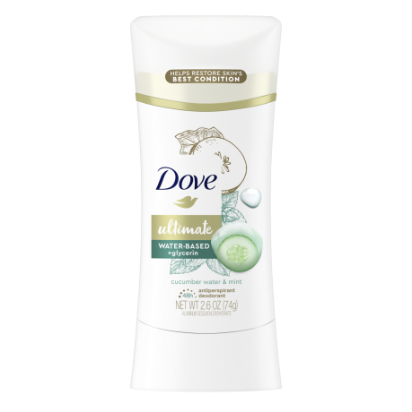 Dove Ultimate Antiperspirant Deodorant Stick Cucumber Water and Mint 2.6oz