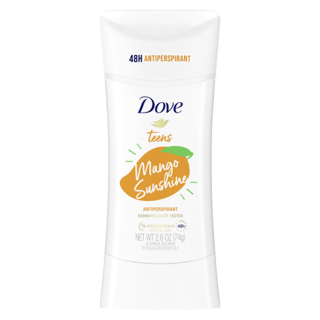 Dove Teens Antiperspirant Deodorant Stick Mango Sunshine