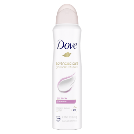 Dove Dry Spray Antiperspirant Deodorant Powder Soft 3.8oz