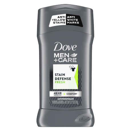 Dove Men+Care Stain Defense Antiperspirant Deodorant Stick Fresh 2.7 oz front