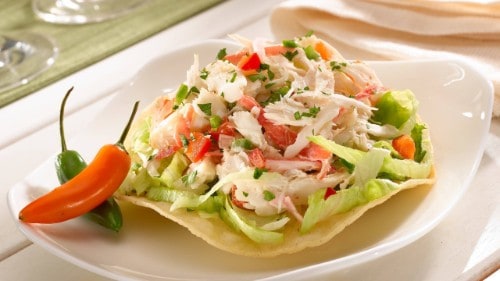 Tostadas with Crabmeat Salad Recipe