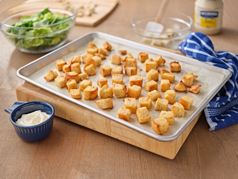 Easy Leftover Bread Croutons hellmanns