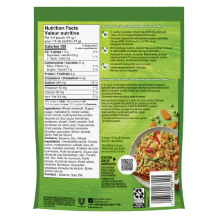 PNG - Knorr Sidekicks Noodles Side Dish for a great flavour Honey Garlic low-fat and trans-free 162 g
