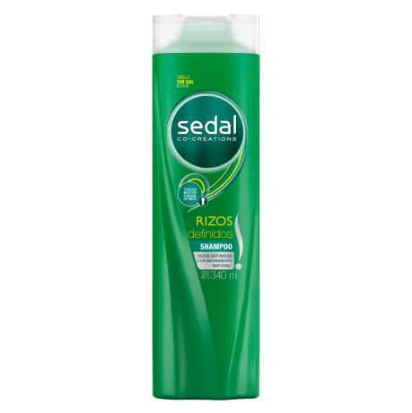 Imagen al frente del paquete Sedal Rizos Definidos shampoo 340ml