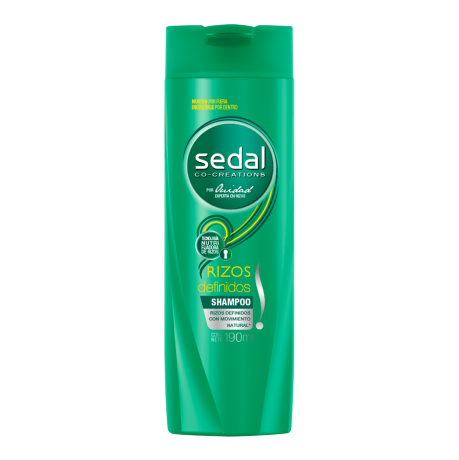Imagen al frente del paquete Sedal Shampoo Rizos Definidos 190 ml